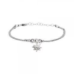 Pulsera Doble Cadena Mini Rolo Plata*Eguzkilore Outlet