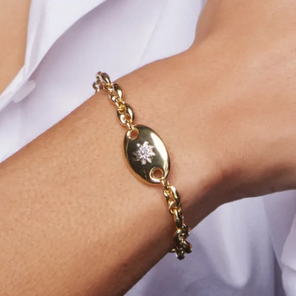 Pulsera Donna de Plata Dorada*Eguzkilore Discount