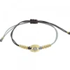 Pulsera Donna Macramé de Plata Dorada*Eguzkilore New