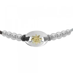 Pulsera Donna Macramé de Plata Bicolor*Eguzkilore Discount