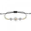 Pulsera Bolitas Plata Bicolor y Macramé*Eguzkilore Sale