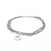Pulsera Cadena Eslabones Plata Triple*Eguzkilore Sale