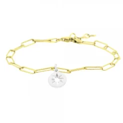 Pulsera Eslabones Martelé Plata Dorada*Eguzkilore Best
