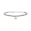 Pulsera Mallina Facetada Plata y Rosa*Eguzkilore Sale