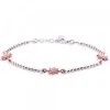 Pulsera Plata Rosa con Bolitas de Plata*Eguzkilore Clearance