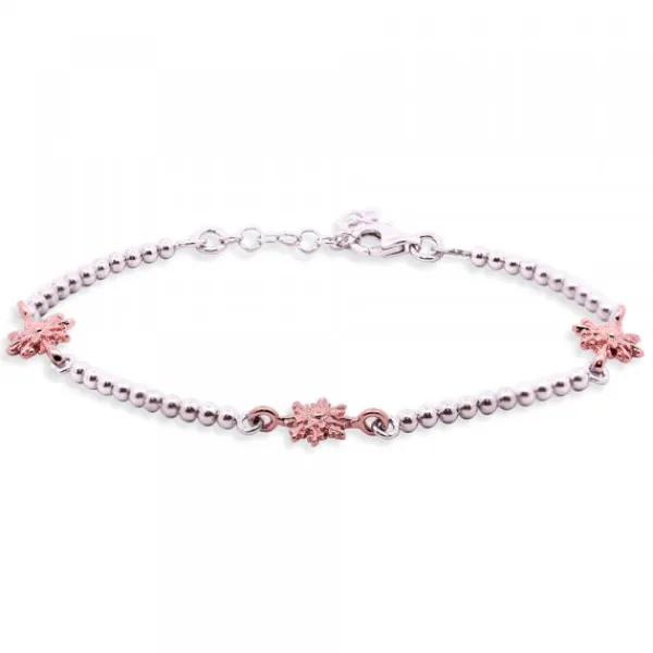 Pulsera Plata Rosa con Bolitas de Plata*Eguzkilore Clearance