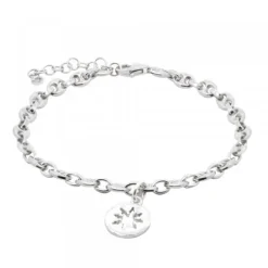 Pulsera Eslabón Barco Plata*Eguzkilore Hot
