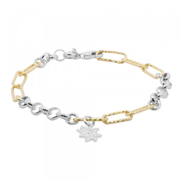 Pulsera Eslabones de Plata Bicolor y Plata*Eguzkilore Online