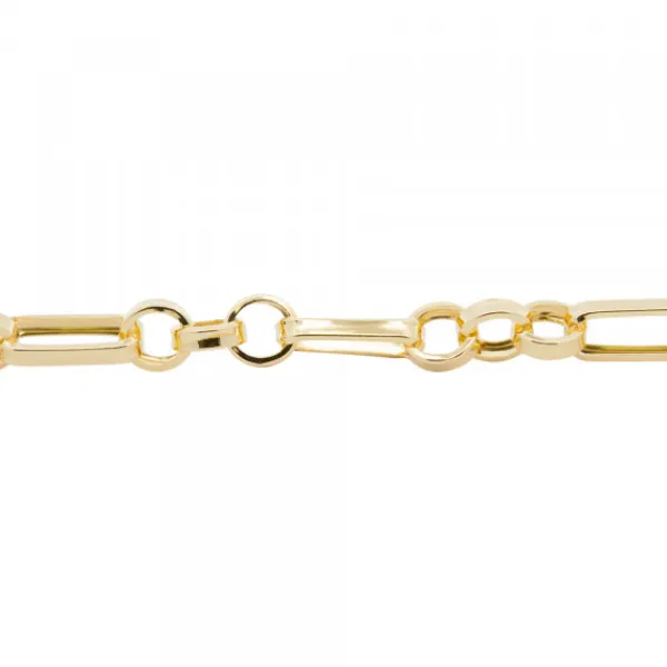 Pulsera Eslabones 3+1 de Plata Dorada*Eguzkilore Discount