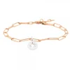 Pulsera Eslabones Martelé Plata Rosa*Eguzkilore Best