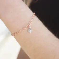 Pulsera Eslabones Martelé Plata Rosa*Eguzkilore Best