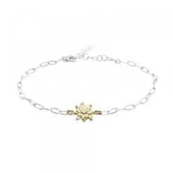 Pulsera Eslabones Plata y Dorado*Eguzkilore Sale