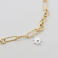 Pulsera Eslabones y Aros Plata Dorada*Eguzkilore Discount