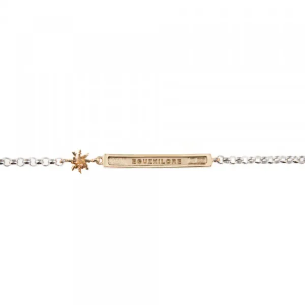 Pulsera Identidad Infantil Plata Rosa Personalizable*Eguzkilore Online