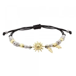 Pulsera Izarra de Plata Dorada*Eguzkilore New