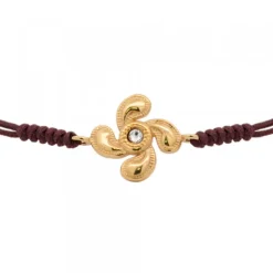 Pulsera Lauburu Berria Plata Dorada y Circonita*Eguzkilore Sale