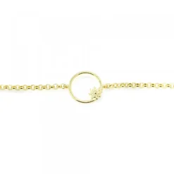 Pulsera Luna Llena de Plata Dorada*Eguzkilore Online
