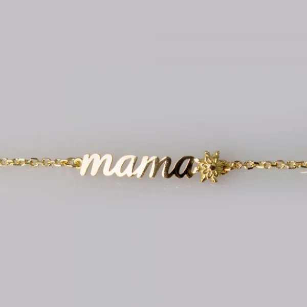Pulsera Mamá con de Oro*Eguzkilore Clearance