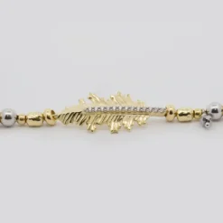 Pulsera Mari Bolitas Plata Dorada y Circonitas*Eguzkilore Best