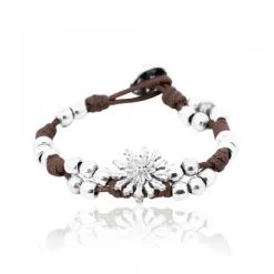Pulsera Mari Mate con Motivo y Cuerda Marrón*Eguzkilore Hot