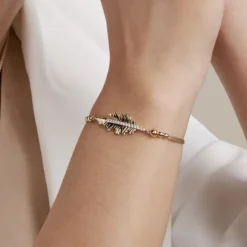 Pulsera Mari Plata Dorada y Circonitas Blancas*Eguzkilore Online
