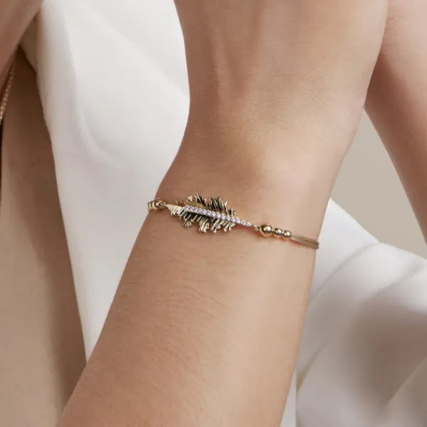 Pulsera Mari Plata Dorada y Circonitas Blancas*Eguzkilore Online