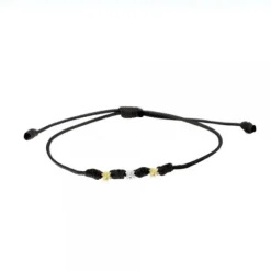 Pulsera Mik Negra Oro Bicolor*Eguzkilore Sale