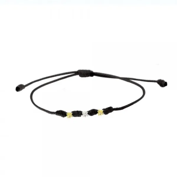 Pulsera Mik Negra Oro Bicolor*Eguzkilore Sale