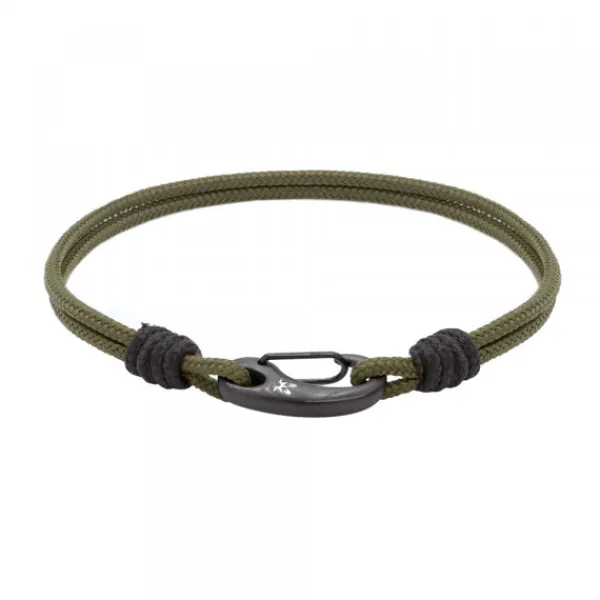 Pulsera Mosquetón y Nylon Verde*Eguzkilore Hot