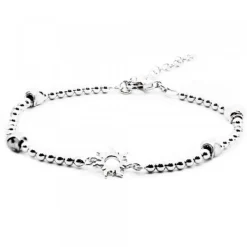 Pulsera Mountain de Plata con Estrellas y Bolitas*Eguzkilore Online