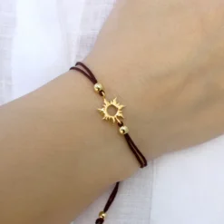Pulsera Mountain Plata Dorada de Macramé*Eguzkilore Best