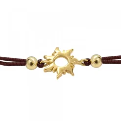 Pulsera Mountain Plata Dorada de Macramé*Eguzkilore Best