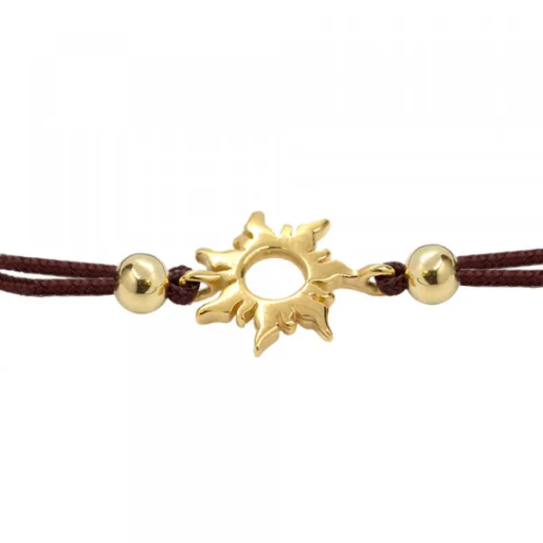 Pulsera Mountain Plata Dorada de Macramé*Eguzkilore Best