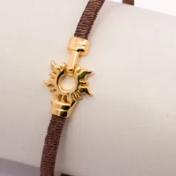 Pulsera Mountain Rígida Acero Cobre y Plata Dorada*Eguzkilore Discount