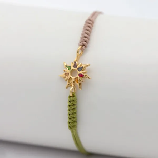 Pulsera Mountain Verde y Topo Dorada*Eguzkilore Clearance