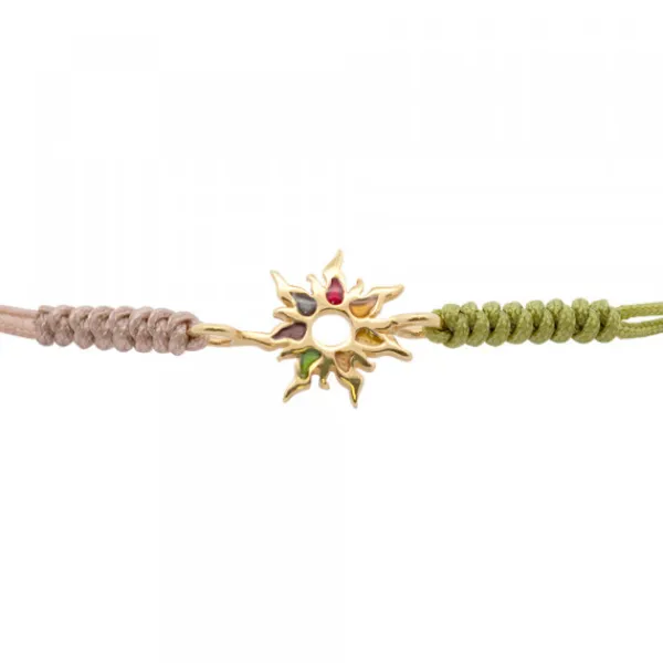Pulsera Mountain Verde y Topo Dorada*Eguzkilore Clearance