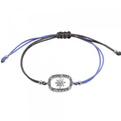Pulsera Muka Macramé Plata y Circonitas Multicolor*Eguzkilore Best