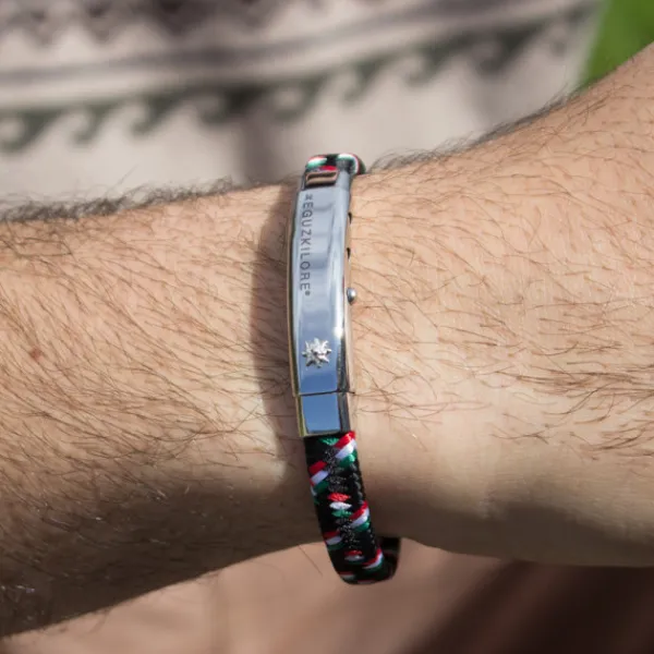Pulsera Nylon Multicolor Chapa*Eguzkilore Best