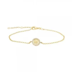 Pulsera Orla Plata Dorada con Circonitas*Eguzkilore Outlet