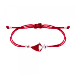 Pulsera Pañuelo San Fermín Plata con Hilo Rojo*Eguzkilore