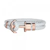 Pulsera Paul Hewitt de Cuero Gris y Acero Rosa*Eguzkilore New