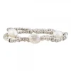 Pulsera Perlas Cultivadas Elástica Plata*Eguzkilore