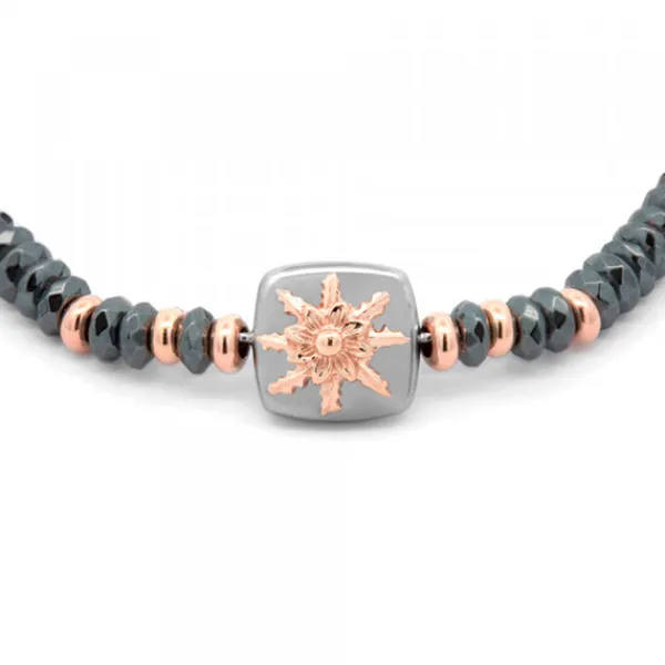 Pulsera Q2 Hematites y Rosa*Eguzkilore Sale