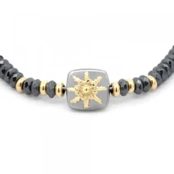 Pulsera Q2 Hematites y Dorado*Eguzkilore New