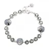 Pulsera Queen 3 Plata y Cristales Grises*Eguzkilore Online