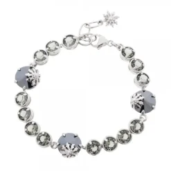 Pulsera Queen 3 Plata y Cristales Grises*Eguzkilore Online