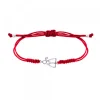 Pulsera San Fermín Plata con Hilo Rojo Nudos*Eguzkilore