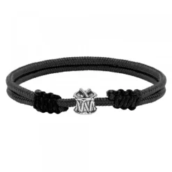 Pulsera Tambor Charm Plata con Nylon a elegir*Eguzkilore Outlet