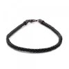 Pulsera Trenzada Negra con Terminal de Plata*Eguzkilore Best