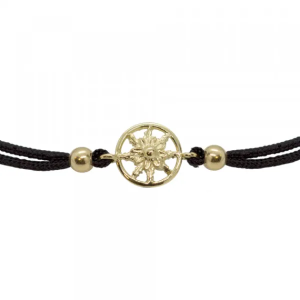 Pulsera Zero Oro 18kt. y Macramé*Eguzkilore Online